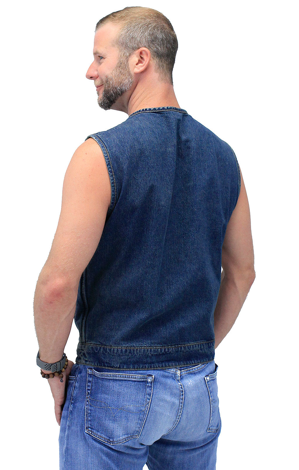 Blue Denim Club Vest w/Easy Access Pocket #VMC624GU