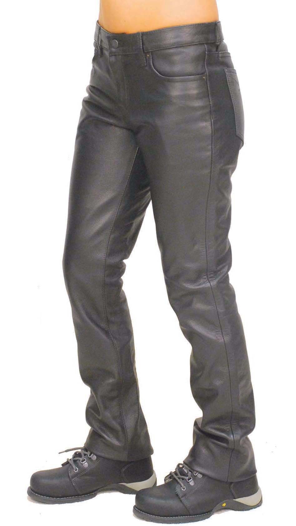 Women's Mid-Rise Premium Cowhide Leather Pants #LP711K (0-24)