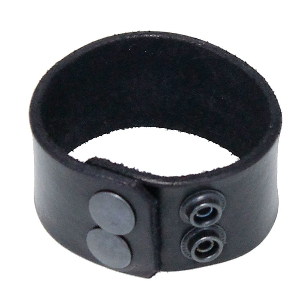 Handmade Black Heavy Leather Wristband #WB1979K