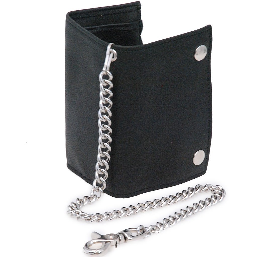 Soft Leather Oversized Trifold Chain Wallet #WC817K