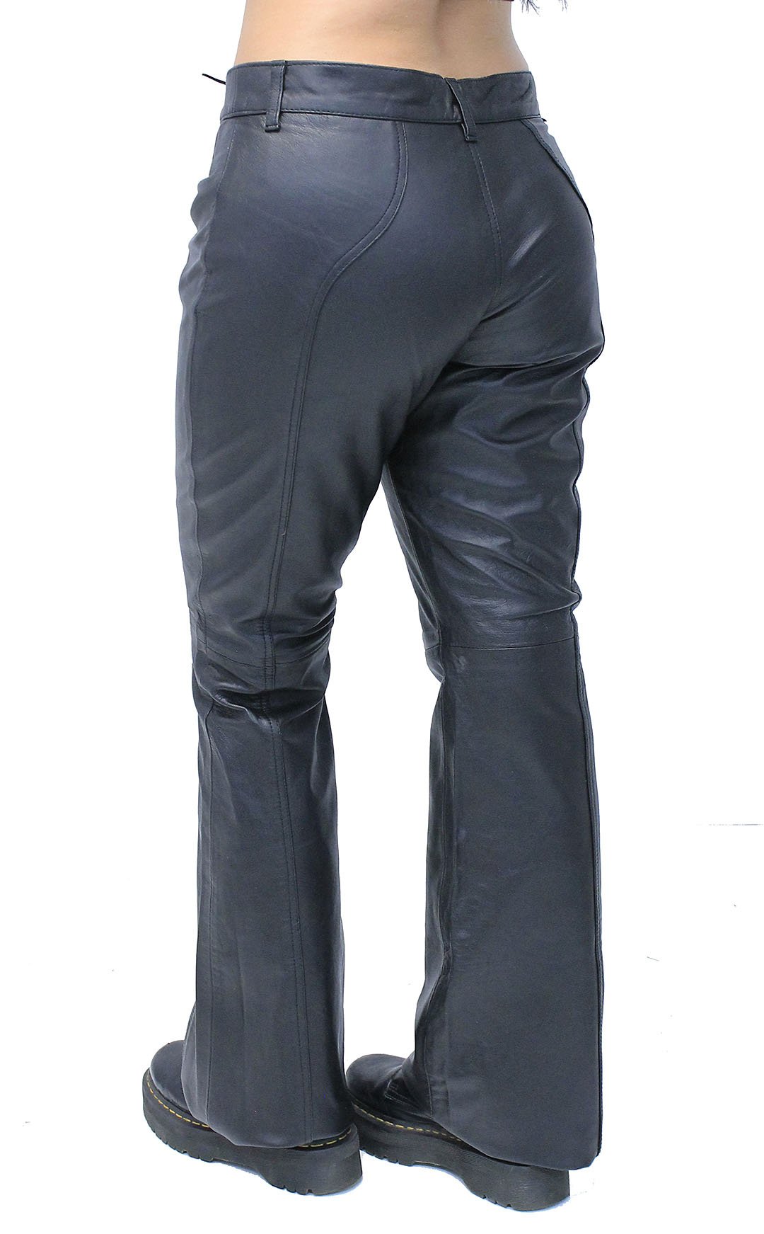 Bell Bottom Lace Up Genuine Leather Pants for Women #LP2071LK (6-18)