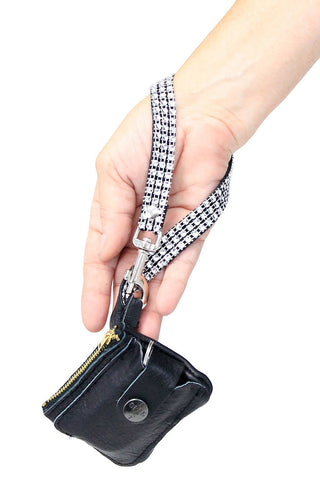 Leather Key Fob Case w/Crystal Wrist Strap #AC22063XZC