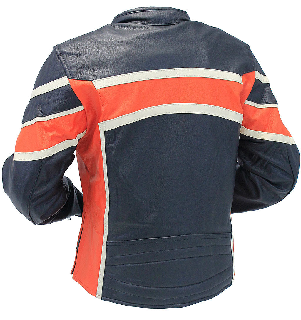 Women's Black & Orange Armor Jacket #L25AZOK (S-XL)