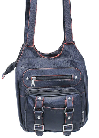 Vintage Red O-Ring Leather CCW Handbag #P9796DN