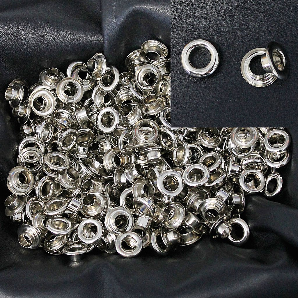 1000 pcs 8mm 5/16'' Large Eyelets Nickel Silver #ZE4127S