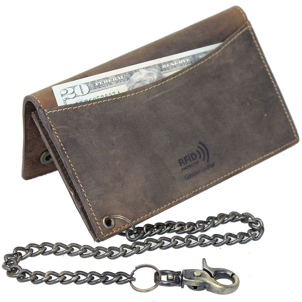 RFID Large Trucker Wallet with Chain and Claw Clip #WC51356NID