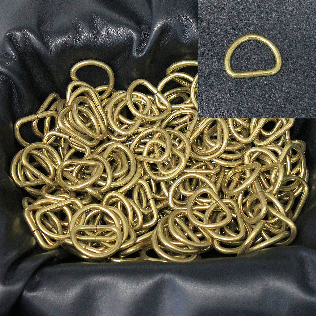 300 pcs Brass Plated 25mm D-Rings Bulk #ZD8185G