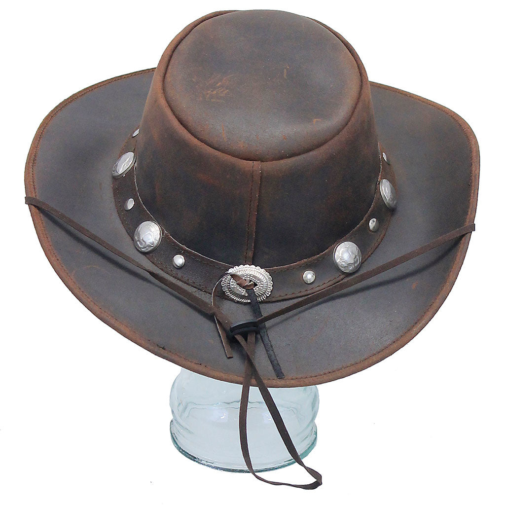 Brown Cowboy Hat with Buffalo Nickel Hatband #H1041BUFN