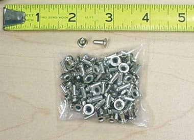 500 sets (1000 pcs) 1/4'' x 5/16'' Nickel Silver Rivets #Z5404PS