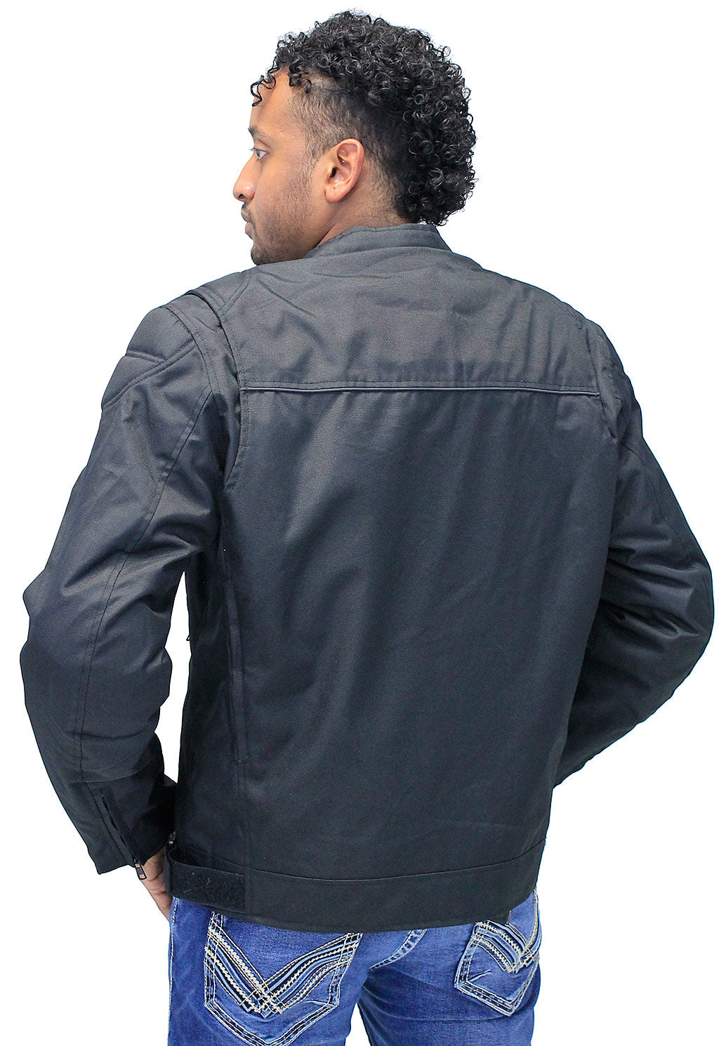 Men's Armor Filled Black Textile Jacket w/Reflector #MC36130AZK