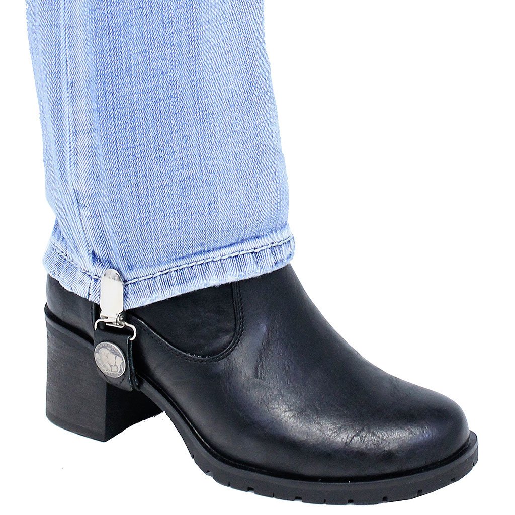 Leather Pants Stirrups w/Buffalo Nickels #APB100BUF