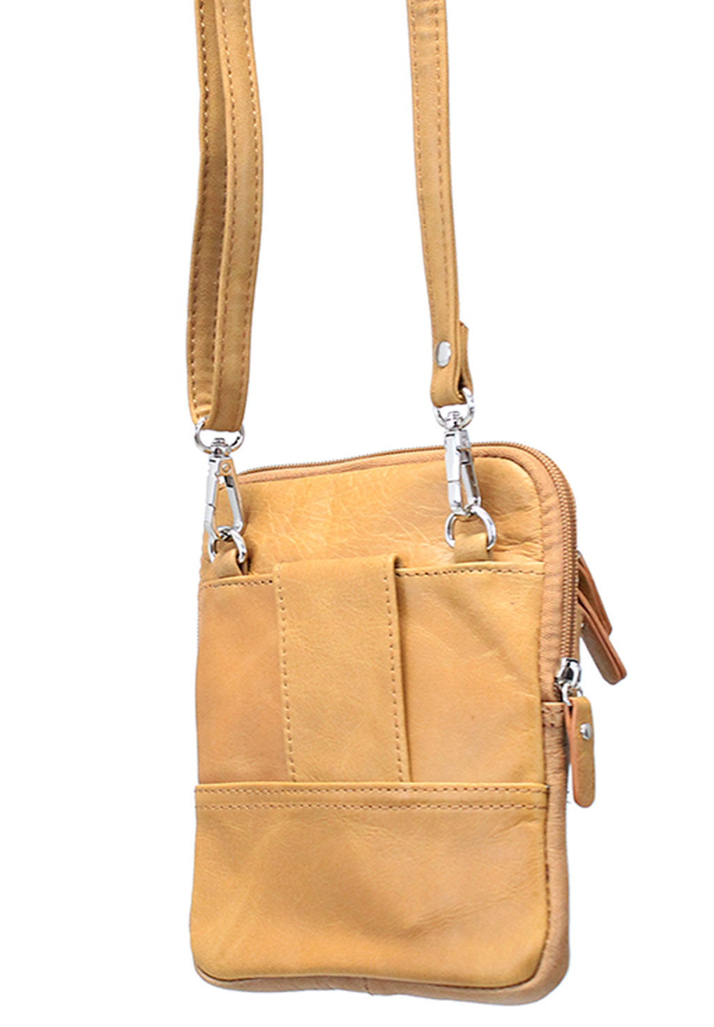 Light Brown Cross Body Belt Pouch #P0181N