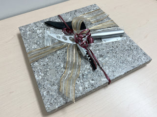 Genuine Stone Charcuterie Board w/knife, opener, sheath  #A202301