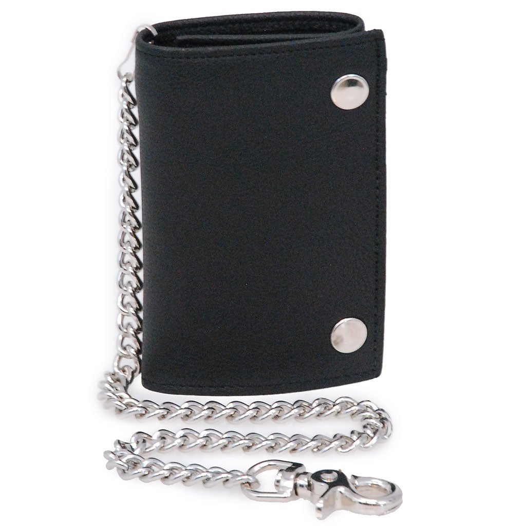 Soft Leather Oversized Trifold Chain Wallet #WC817K