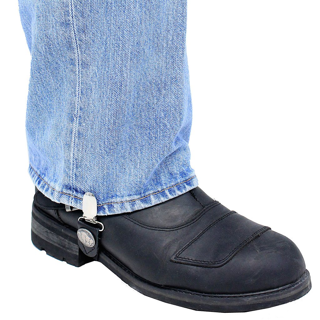 Leather Pants Stirrups w/Buffalo Nickels #APB100BUF