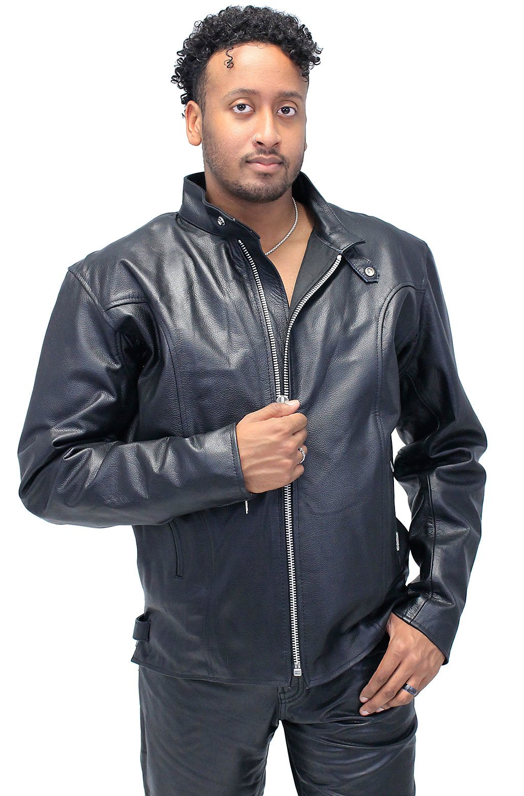 TALL SIZE - Iron Racing Leather Jacket #M570ZT