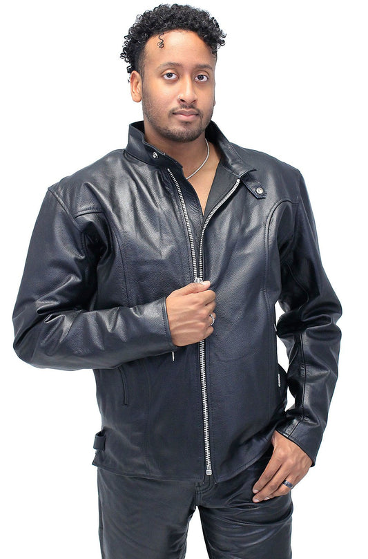 TALL SIZE - Iron Racing Leather Jacket #M570ZT