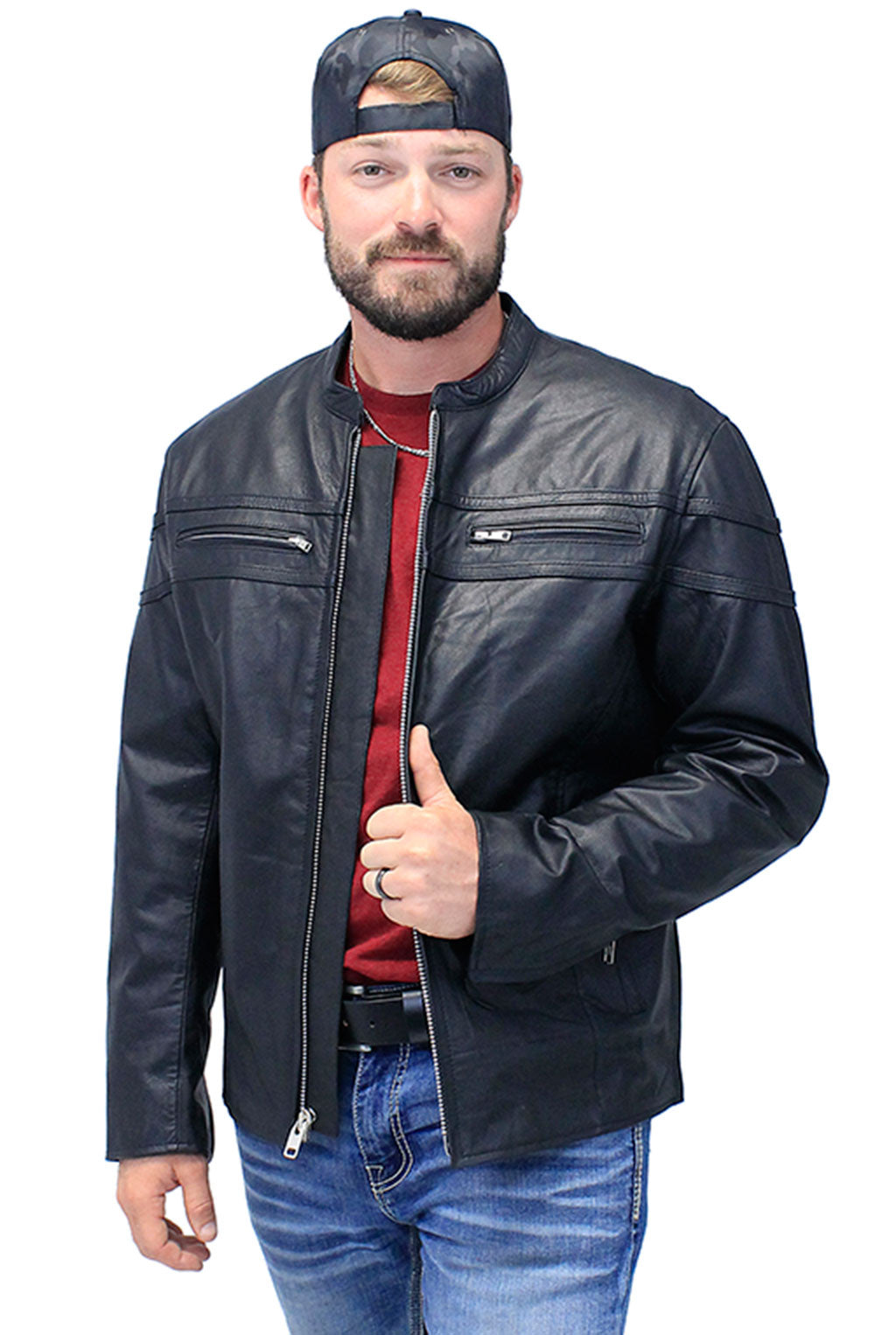 Men's Vented Side Zip Scooter Jacket #M2692GZK