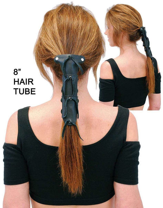 Long Leather Hair Tube #AHW0092K