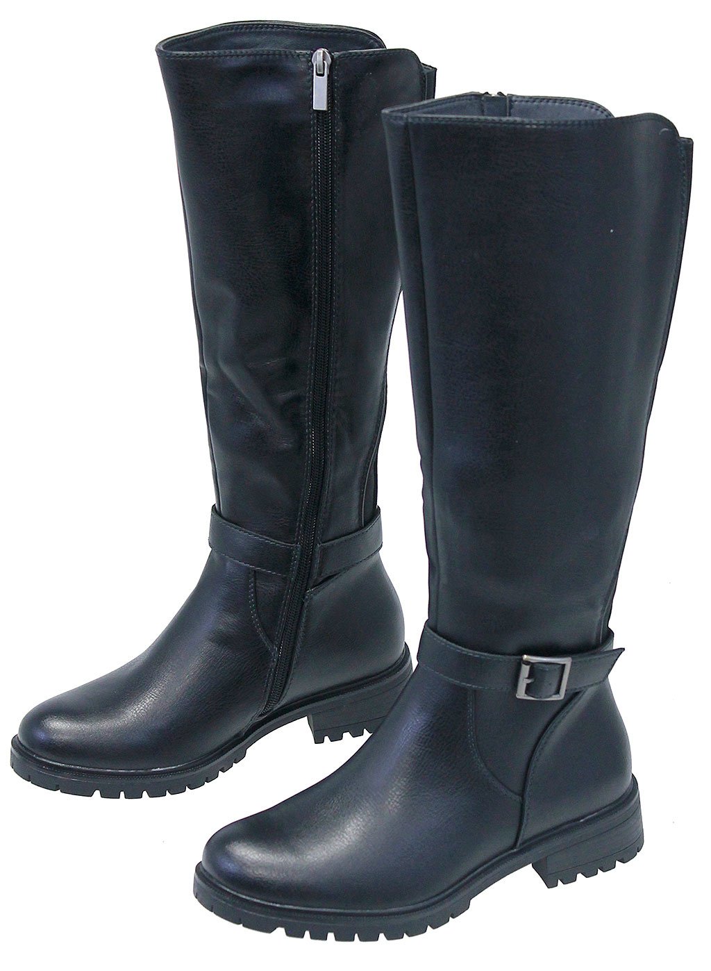 Obelia Black Ankle Band Tall Zip Boots #BLC-OBEL-K