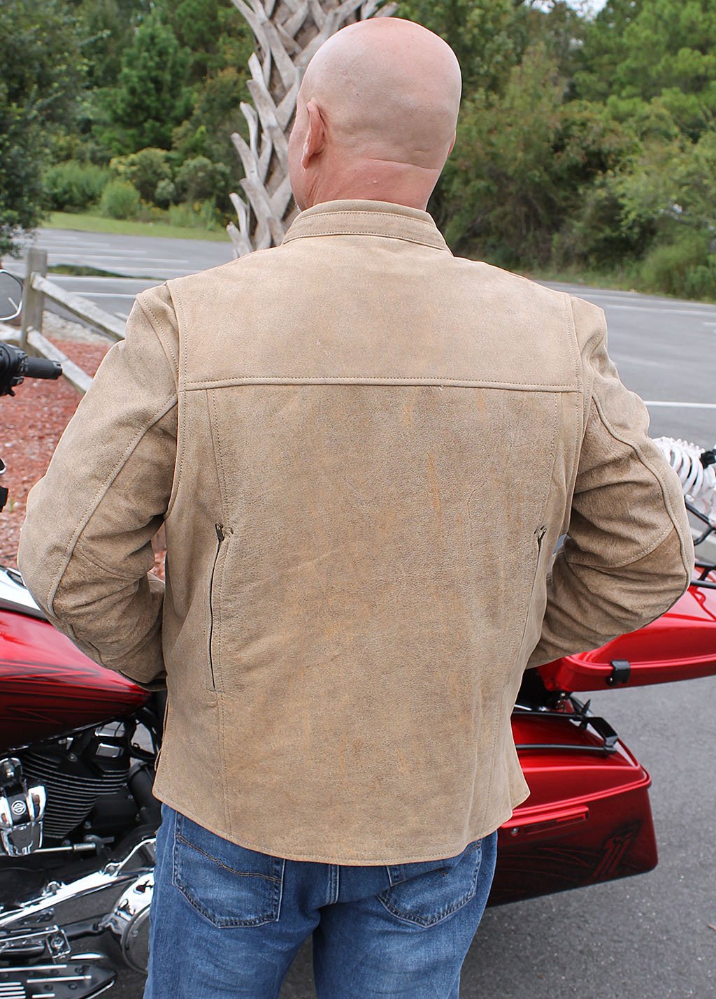 Light Brown Vented Scooter Jacket w/Dual CCW Pockets #M6045ZGN