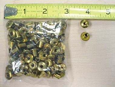 1000 pcs 7mm Solid Brass Female Chicago Screw Rivets #Z5038PBR