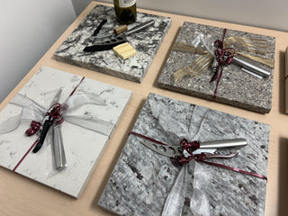 Genuine Stone Charcuterie Board w/knife, opener, sheath  #A202301