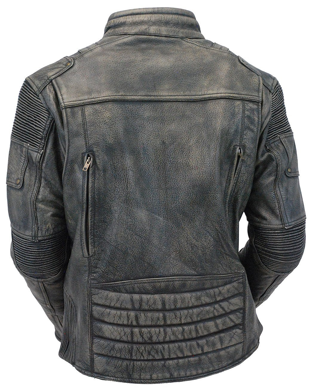 Men's Ultimate Vintage Gray Vented Racer Jacket w/Concealed  Pockets #MA6633VZGY (S-5X)