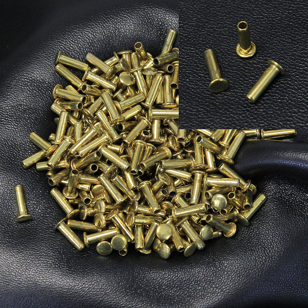 500 pcs 5/16'' x 1/2'' Brass Colored Tubular Rivets #Z5443PBR