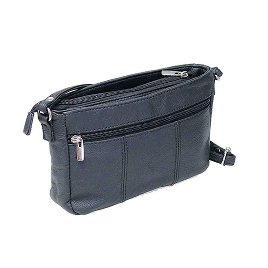 Black Long Lasting Leather Mini Purse #P0070K