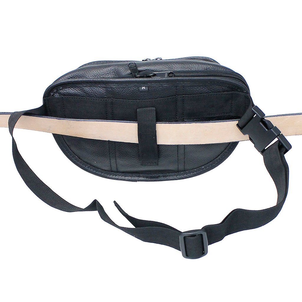 Leather Concealed Hip Pack w/Holster #FP70700GUN