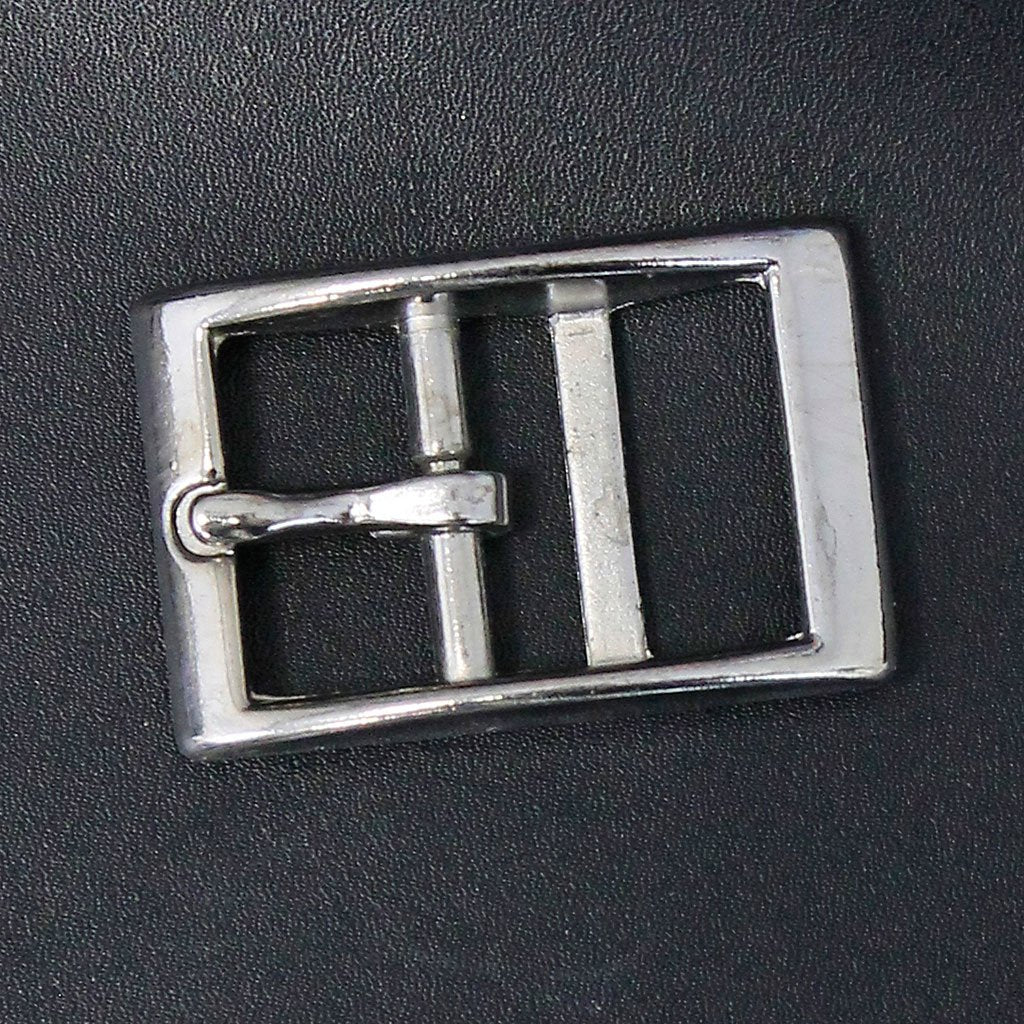 25 pcs 7/8" Nickel Plate Double Center Bar Buckle #ZBU16639XS