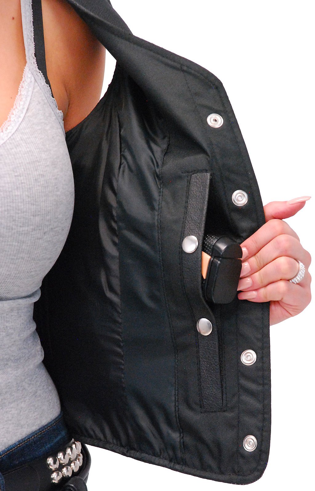 Women's Classic Leather Vest #VL104SP