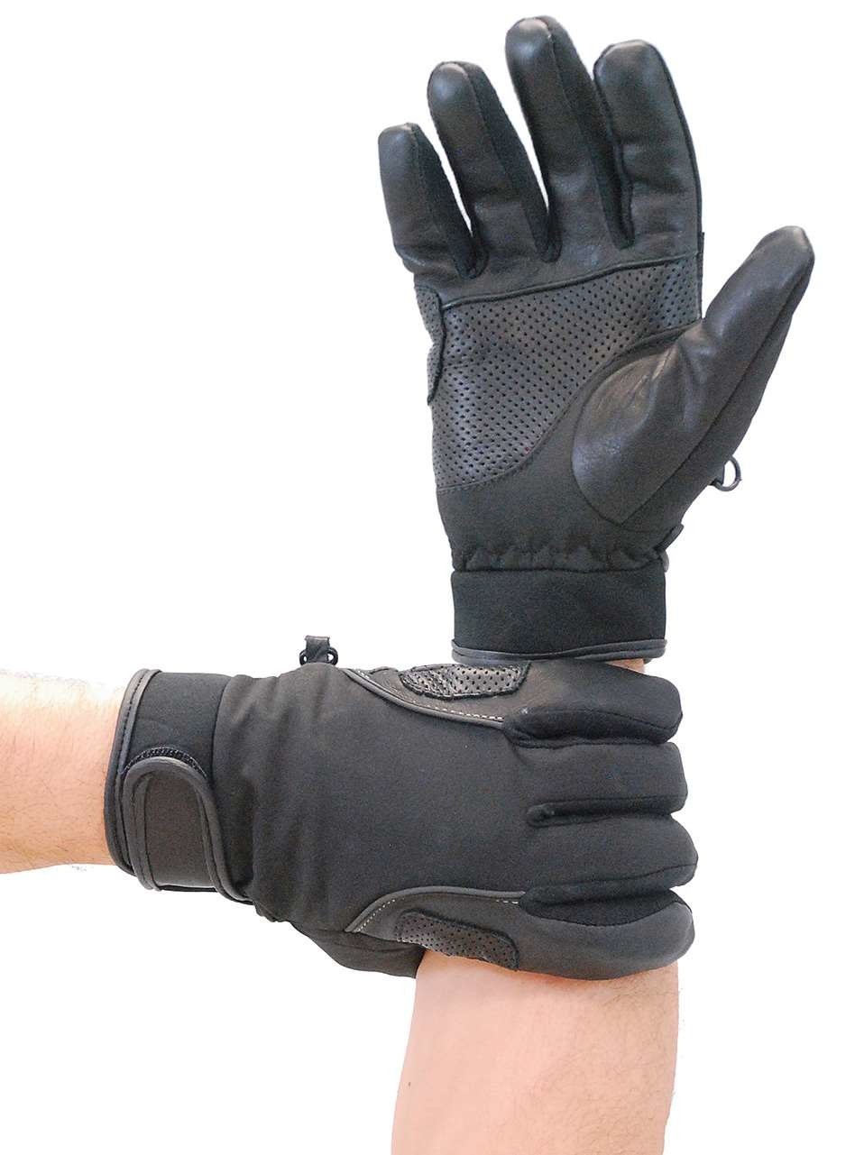 Lightweight Perforated Leather & Nylon Riding Glove #GMC33VK