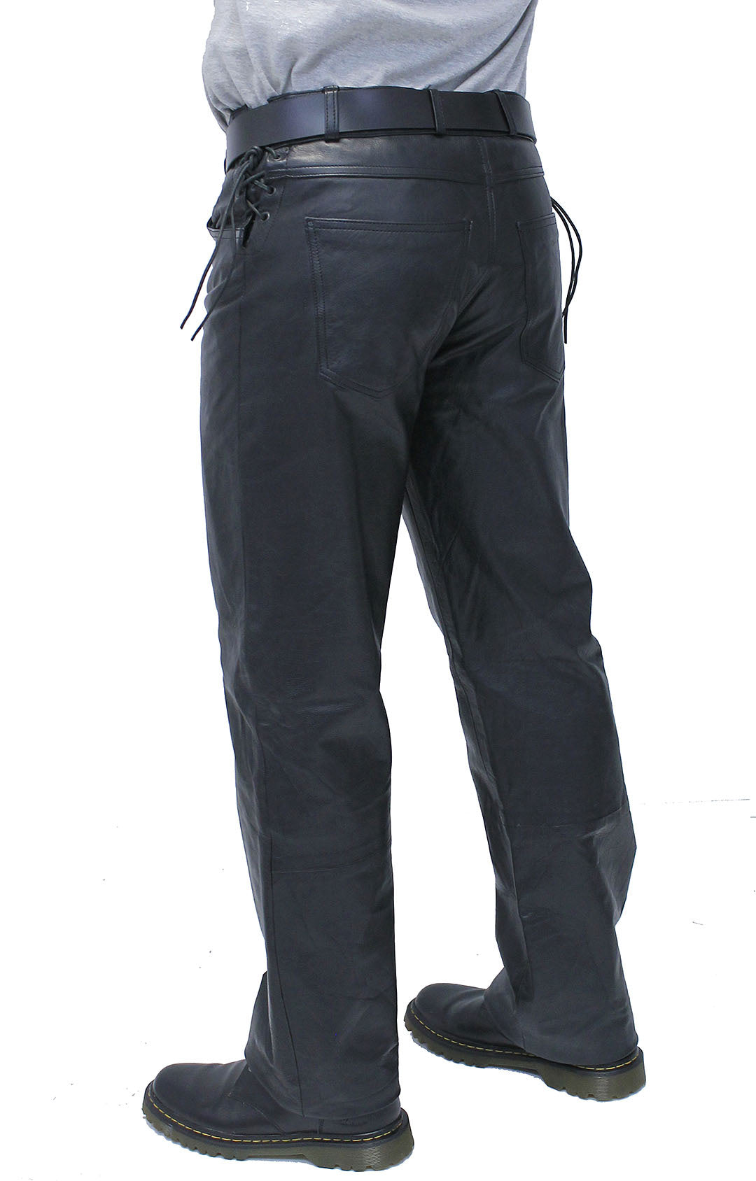 Top Side Lace Leather Pants for Men #MP804LK (28-40)