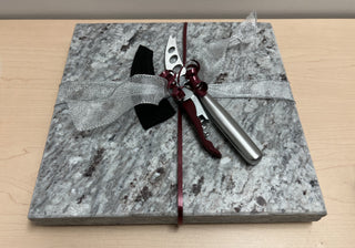 Genuine Stone Charcuterie Board w/knife, opener, sheath  #A202301