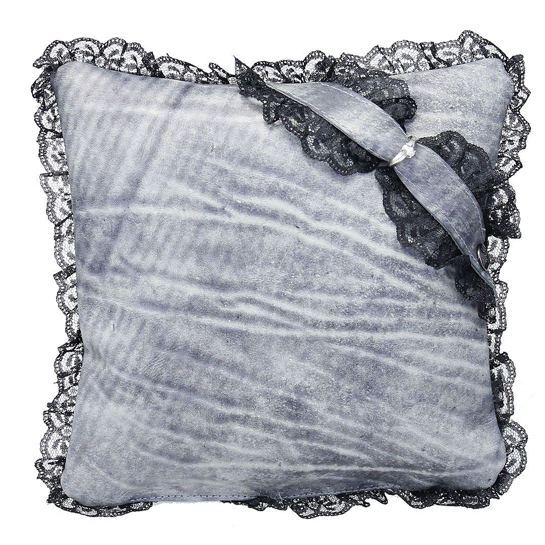  Leather and Lace Ring Bearer Pillow #A190414