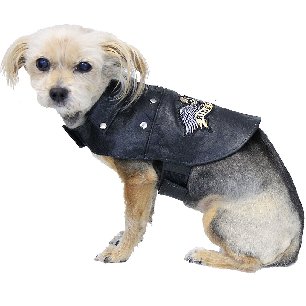 Doggie Leather Biker Jacket - Genuine Leather Made in USA #DC2401RPK