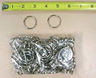 75 pcs 1 1/4'' Split Nickel Silver Key Rings #ZKEY8390S