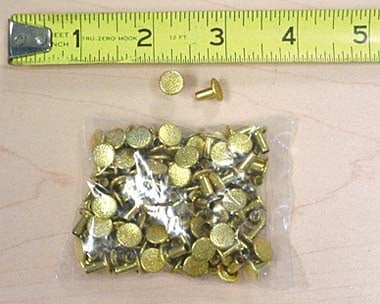 1000 pcs 3/8'' x 3/8'' Decorative Head Gold Rivet Posts #Z4196PBR