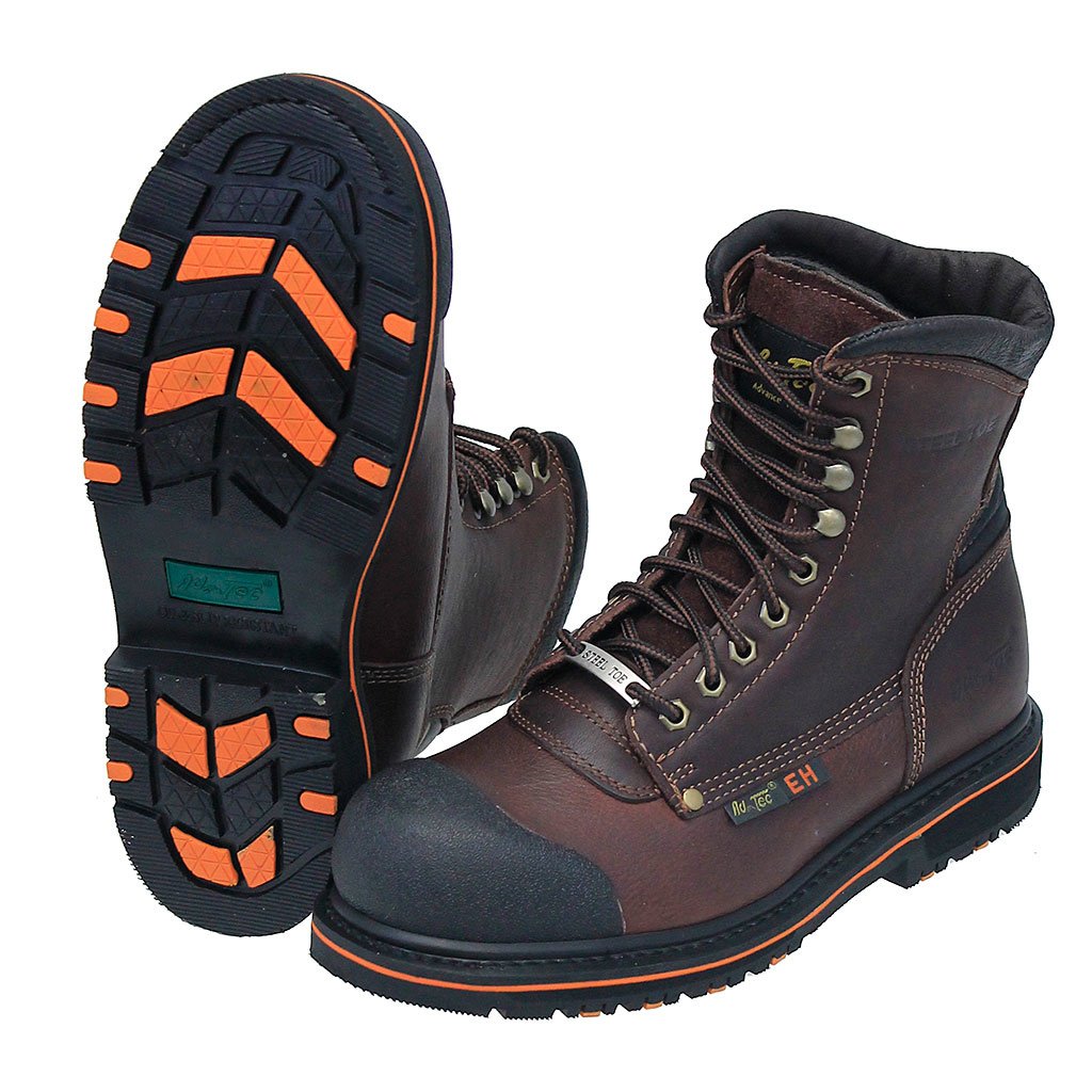 Steel Toe 8 in Men's Brown Work Boot #BM9725STLN