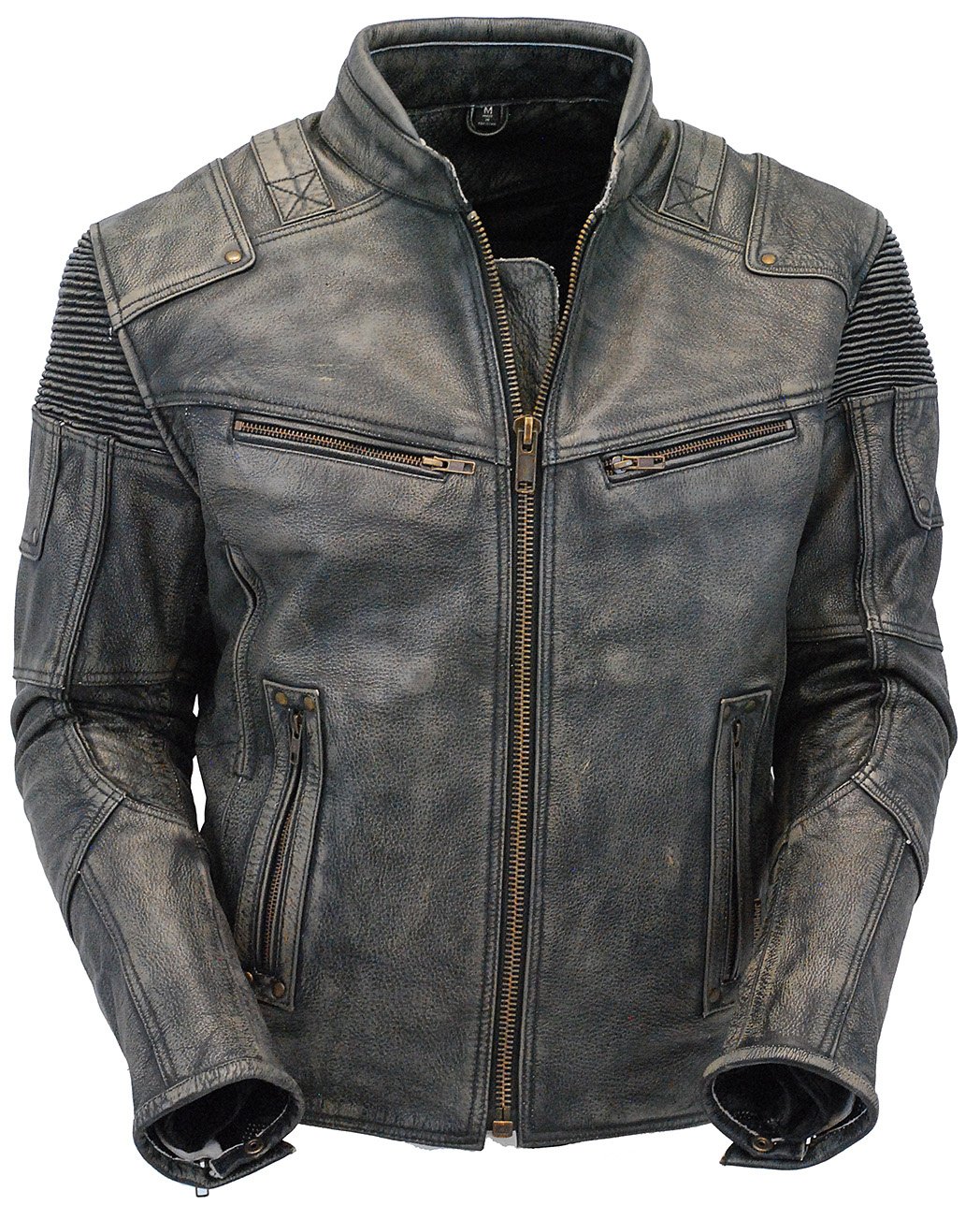 Men's Ultimate Vintage Gray Vented Racer Jacket w/Concealed  Pockets #MA6633VZGY (S-5X)