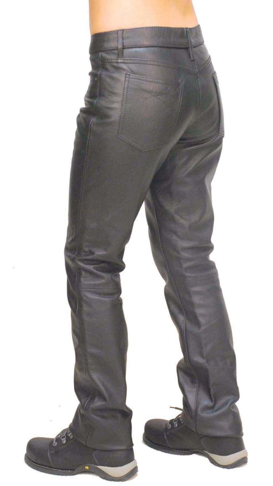 Women's Mid-Rise Premium Cowhide Leather Pants #LP711K (0-24)