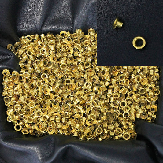 1000 pcs 4mm (1/8")  Gold Eyelets #ZE7736BR