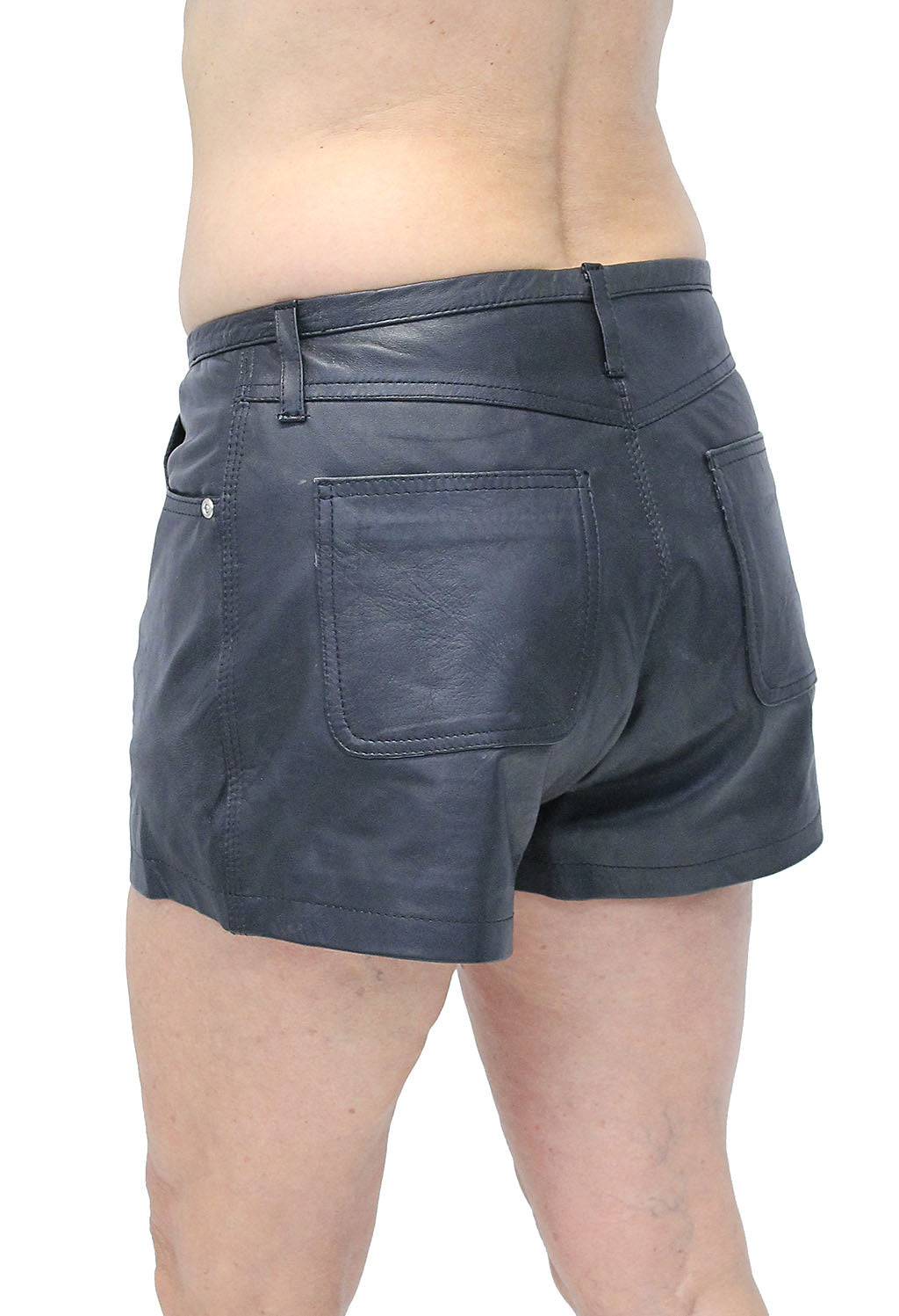 Ladies Snap Front Leather Pocket Shorts #SH31100SK