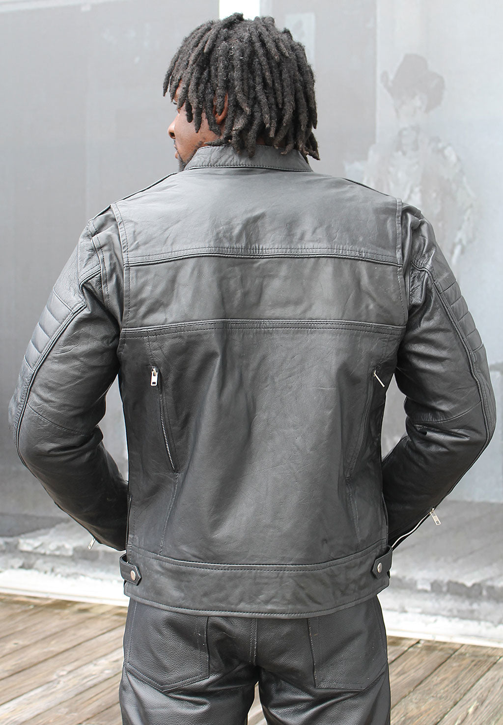 Vented Motorcycle Jacket w/Reflectors & Concealed Pockets #M6608GRVZK