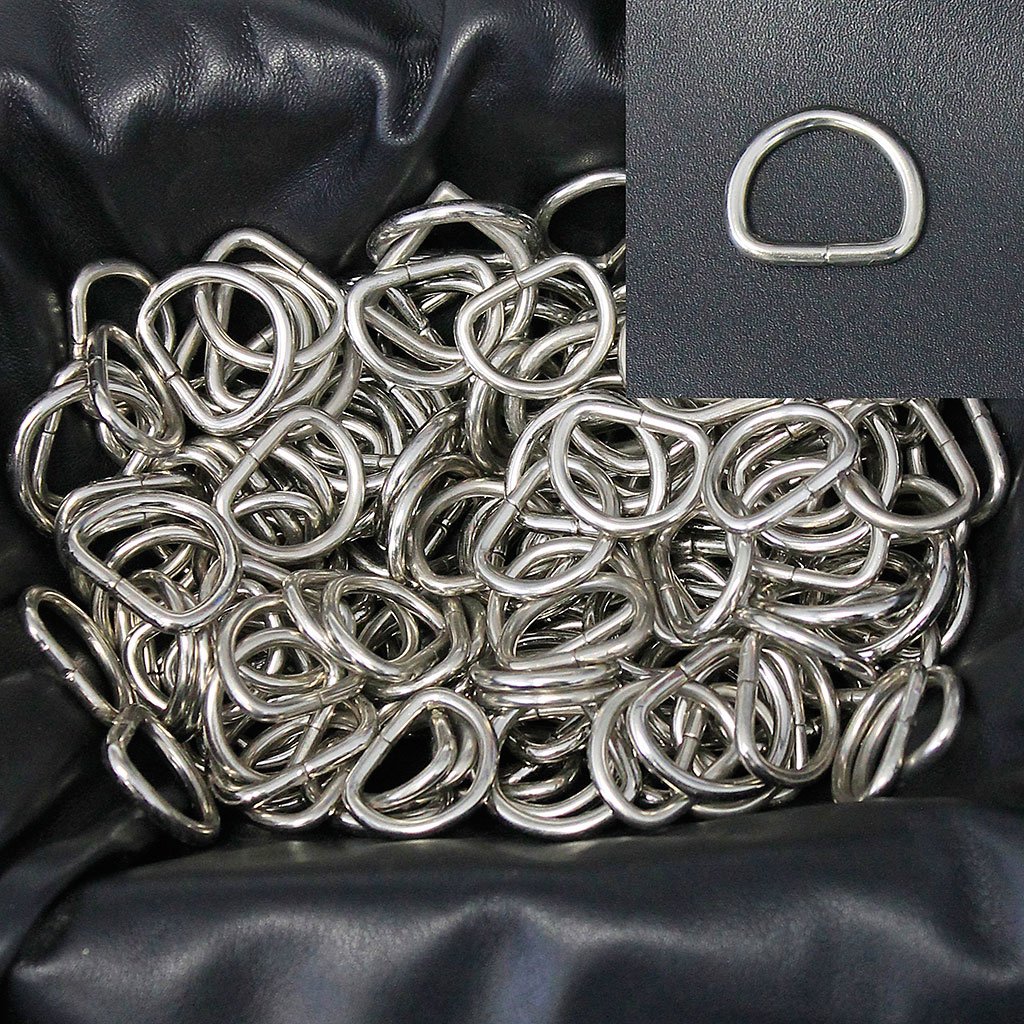 200 pcs 20mm Nickel Plate Bulk D-Rings #ZD8185S