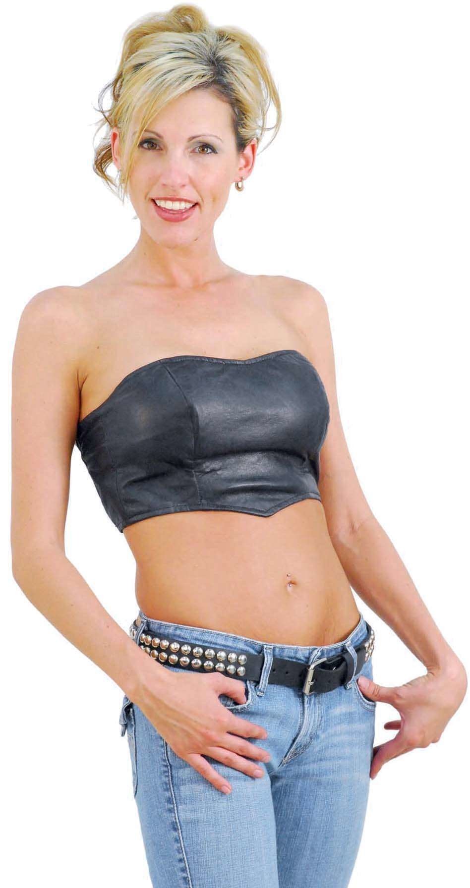 Strapless Leather Bustier Top #LH2084K (2X-5X)