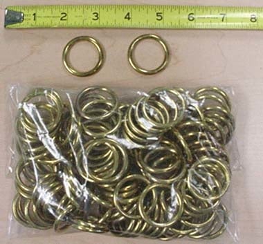 60 pcs 1 Inch Brass O-Rings #ZR5416BR