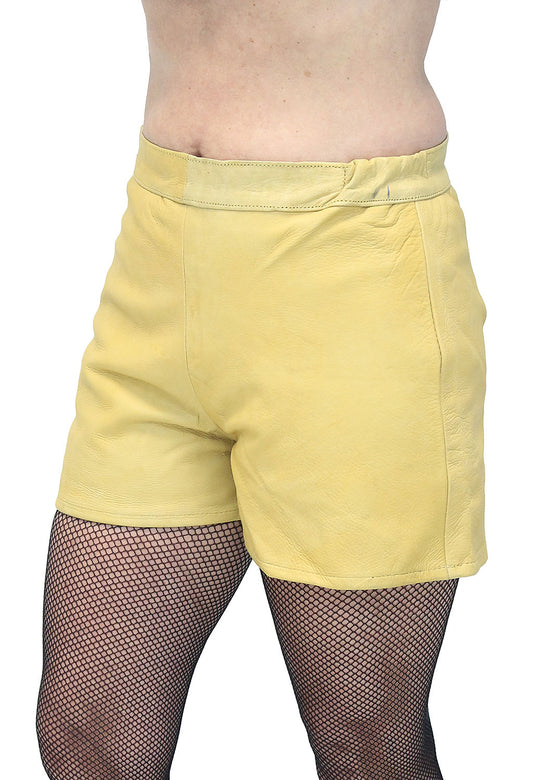 Superhero Leather Bootie Shorts (seconds) #SH1103-YEL